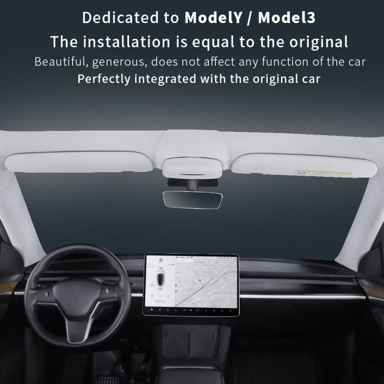 Car Suede Wrap Version Sunglasses Storage Box for Tesla Model 3 2019-2023, Suede Wrap Version for Tesla Model 3