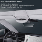Car Suede Wrap Version Sunglasses Storage Box for Tesla Model 3 2019-2023, Suede Wrap Version for Tesla Model 3