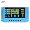 20A Solar Charge Controller 12V / 24V Lithium Lead-Acid Battery Charge Discharge PV Controller, 20A 20A