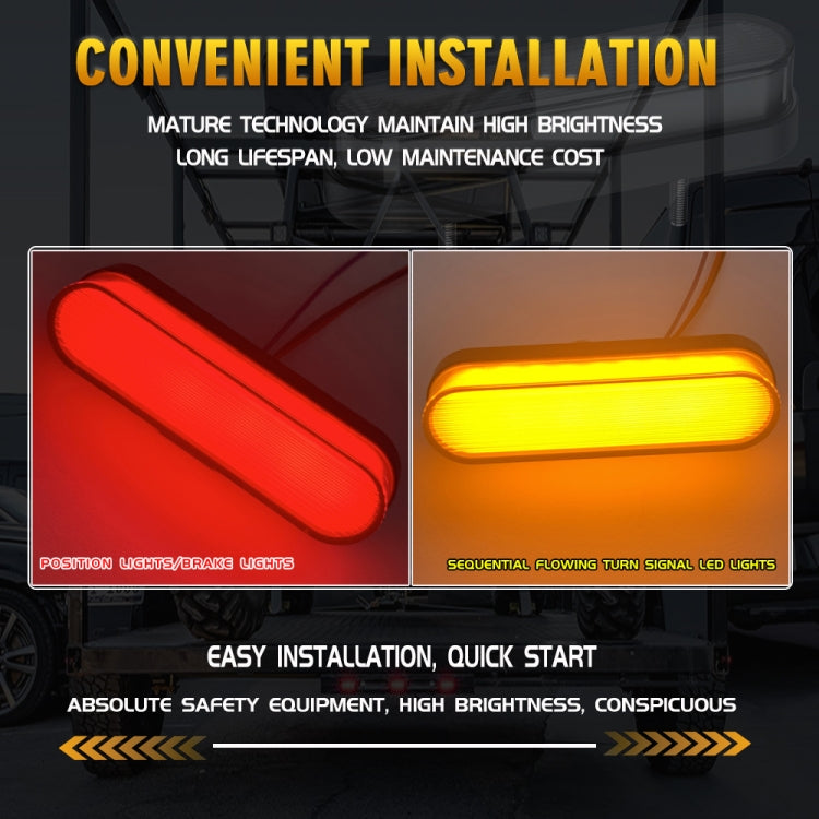 1 Pair Double Color Brake Light Turn Signal Light, Double Color – Durable Build, Easy to Use