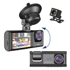 A1 3-lens Video HD Night Vision Car Driving Recorder, with Rear View Camera, A1 A1