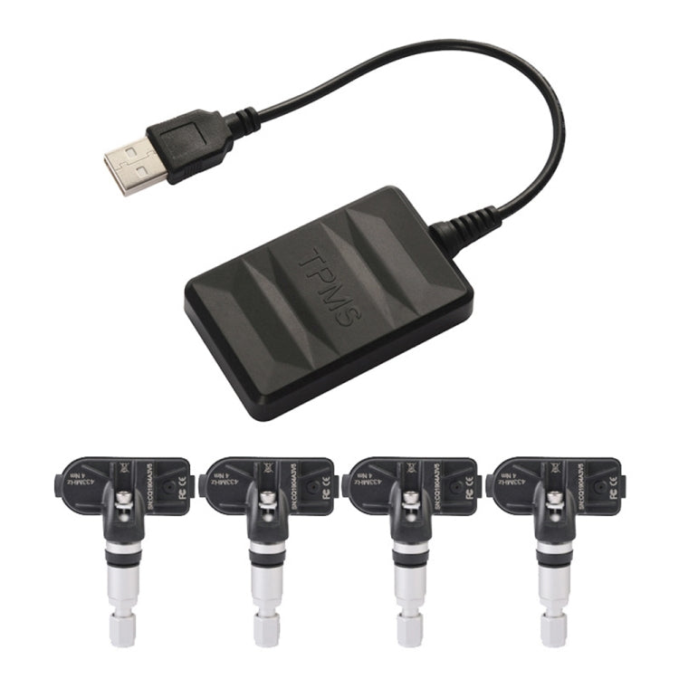 USB TPMS Tire Pressure Monitoring System Android with Internal Sensor for Car Radio DVD Player, with Internal Sensor with Internal Sensor