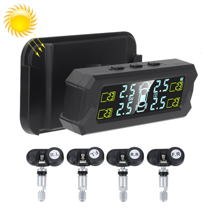 Car High Precision Solar Charging Tire Pressure Monitoring System TPMS, Built-in Voice Sensor, Built-in Voice Sensor Built-in Voice Sensor