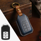 For Honda Car Cowhide Leather Key Protective Cover Key Case, Three Keys Tailgate Version, For Honda, Three Keys Tailgate Version For Honda, Three Keys Tailgate Version Blue