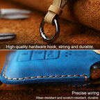 For Honda Car Cowhide Leather Key Protective Cover Key Case, Three Keys Tailgate Version, For Honda, Three Keys Tailgate Version