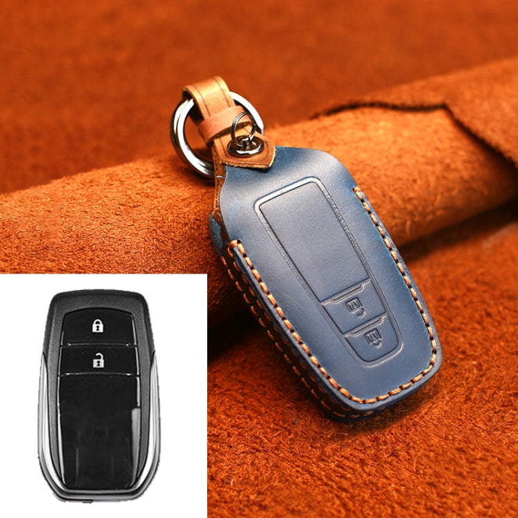 Car Cowhide Leather Key Protective Cover Key Case, Two Keys Version – Leather, For Toyota,Two Keys Version, For Toyota, Two Keys Version For Toyota, Two Keys Version Blue