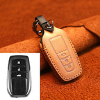 For Toyota Car Cowhide Leather Key Protective Cover Key Case, Three Keys Version, For Toyota For Toyota Brown