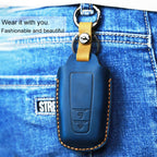 For Toyota Car Cowhide Leather Key Protective Cover Key Case, Three Keys Version, For Toyota