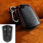 For Cadillac Car Cowhide Leather Key Protective Cover Key Case, Five Keys Version, For Cadillac, Five Keys Version, For Cadillac For Cadillac, Five Keys Version Black