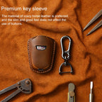 For Cadillac Car Cowhide Leather Key Protective Cover Key Case, Five Keys Version, For Cadillac, Five Keys Version, For Cadillac