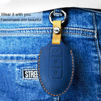 For Nissan Car Cowhide Leather Key Protective Cover Key Case, Three Keys Tailgate Version, For Nissan, Three Keys Tailgate Version