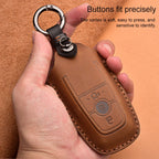 For Ford Car Cowhide Leather Key Protective Cover Key Case, Three Keys Version, For Ford, Three Keys Version