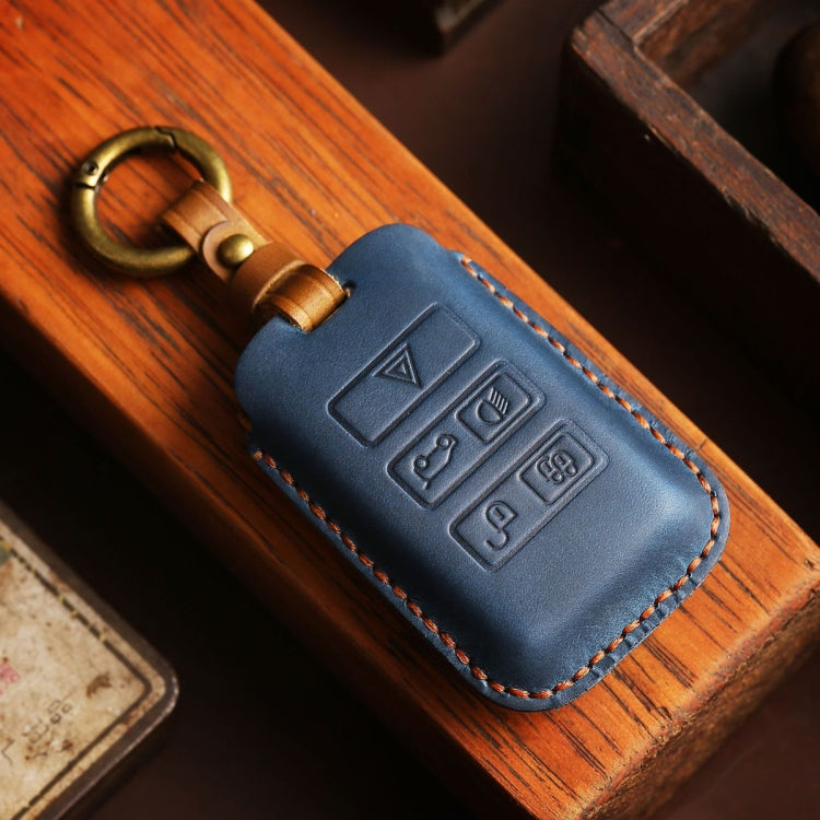 For Land Rover Car Cowhide Leather Key Protective Cover Key Case, For Land Rover