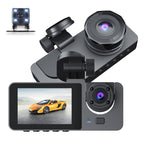 A2 Triple Lens Car Dash Camera Driving Recorder, A2 (Black) A2 (Black) Black