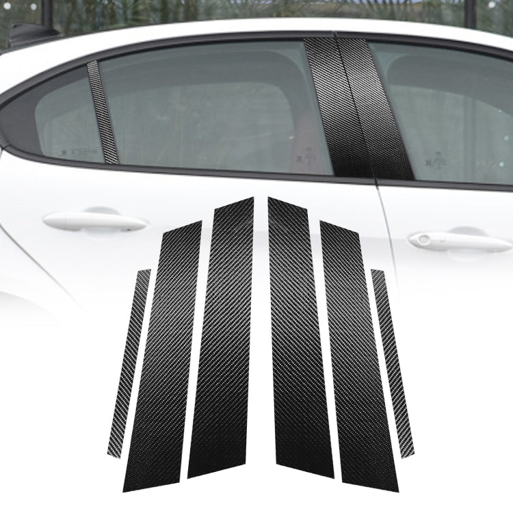 For Alfa Romeo Giulia Carbon Fiber Car B / C / Middle Pillar Door Window Decorative Sticker,Left and Right Drive Universal, Door Window Door Window