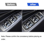 Car Carbon Fiber Window Lift B Decorative Sticker for Volvo XC90 2008-2014, Left Drive, Window Lift B, Left Drive