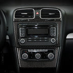 Carbon Fiber Car CD Panel Decorative Sticker for Volkswagen Golf 6 2008-2012, CD Panel