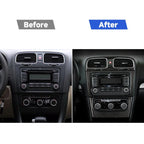Carbon Fiber Car CD Panel Decorative Sticker for Volkswagen Golf 6 2008-2012, CD Panel