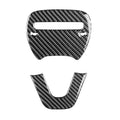 2 PCS / Set Carbon Fiber Car Steering Wheel Logo + Chin Decorative Sticker for Dodge Challenger 2015 to Now, Left Driving, Steering Wheel Logo + Chin Steering Wheel Logo + Chin
