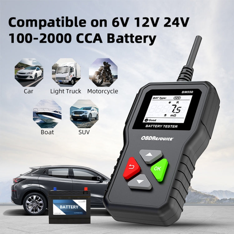 BM550 6V / 12V / 24V 3 in 1 Battery Tester Analyzer Battery Life Detector, BM550 – Durable Build, Easy to Use
