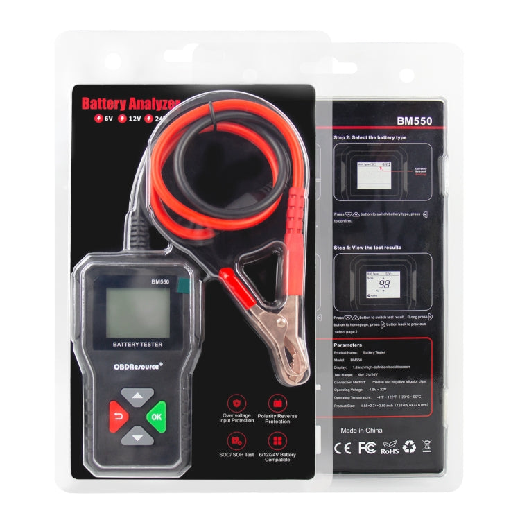 BM550 6V / 12V / 24V 3 in 1 Battery Tester Analyzer Battery Life Detector, BM550 – Durable Build, Easy to Use