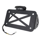 Motorcycle American Cruise Retro License Plate Holder with Light, License Plate Holder License Plate Holder