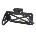 Motorcycle American Cruise Retro License Plate Holder with Light, License Plate Holder