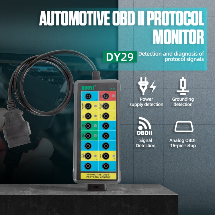 DUOYI DY29 Car OBD2 Diagnostic Protocol Detector Tester, DY29 – Durable Build, Easy to Use