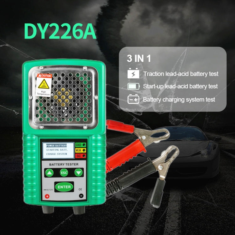 DUOYI DY226A Car 3 in 1 CCA Load Battery Charging Digital Capacity Tester, DY226A – Durable Build, Easy to Use