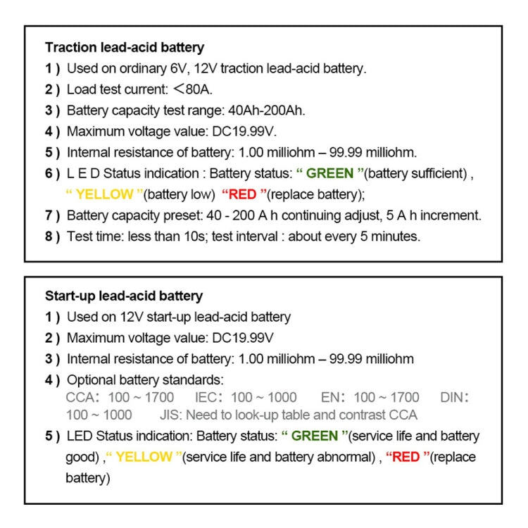 DUOYI DY226A Car 3 in 1 CCA Load Battery Charging Digital Capacity Tester, DY226A – Durable Build, Easy to Use