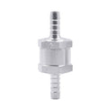 Car 6mm Aluminium Alloy Fuel Petrol One Way Non Return Check Valve, 6mm Silver 6mm Silver