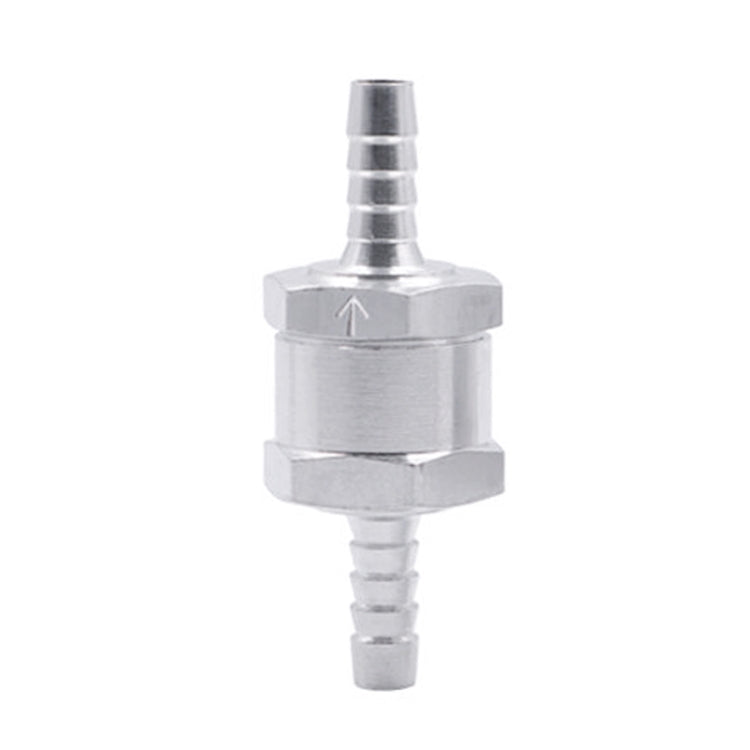 Car 6mm Aluminium Alloy Fuel Petrol One Way Non Return Check Valve, 6mm Silver 6mm Silver