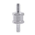 Car 8mm Aluminium Alloy Fuel Petrol One Way Non Return Check Valve, 8mm Silver 8mm Silver