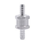 Car 8mm Aluminium Alloy Fuel Petrol One Way Non Return Check Valve, 8mm Silver 8mm Silver