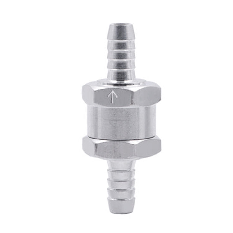 Car 8mm Aluminium Alloy Fuel Petrol One Way Non Return Check Valve, 8mm Silver 8mm Silver