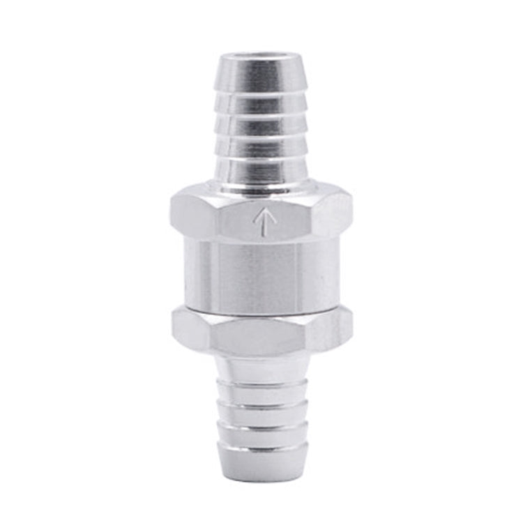 Car 12mm Aluminium Alloy Fuel Petrol One Way Non Return Check Valve, 12mm Silver 12mm Silver