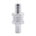 Car 12mm Aluminium Alloy Fuel Petrol One Way Non Return Check Valve, 12mm Silver 12mm Silver