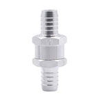Car 12mm Aluminium Alloy Fuel Petrol One Way Non Return Check Valve, 12mm Silver 12mm Silver