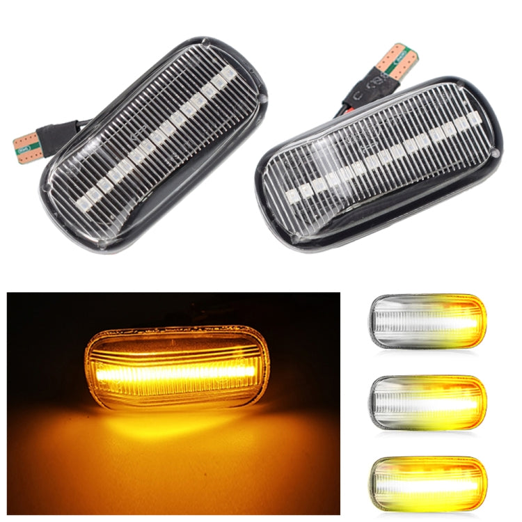 2pcs For Honda Civic 2001-2015 Car Dynamic LED Fender Side Light 34301-S5H-T02, For Honda Civic 2001-2015 (Transparent), For Honda Civic 2001-2015 (Transparent Black) For Honda Civic 2001-2015 (Transparent) Transparent