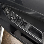 6 PCS Car Carbon Fiber Glass Lift Panel Decorative Sticker for Mitsubishi Lancer EVO 2008-2015, Right Drive, Glass Lift Panel, Right Drive
