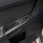 6 PCS Car Carbon Fiber Glass Lift Panel Decorative Sticker for Mitsubishi Lancer EVO 2008-2015, Right Drive, Glass Lift Panel, Right Drive