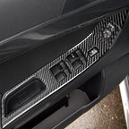 6 PCS Car Carbon Fiber Glass Lift Panel Decorative Sticker for Mitsubishi Lancer EVO 2008-2015, Left Drive, Glass Lift Panel, Left Drive