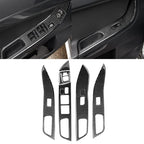 6 PCS Car Carbon Fiber Glass Lift Panel Decorative Sticker for Mitsubishi Lancer EVO 2008-2015, Left Drive, Glass Lift Panel, Left Drive Glass Lift Panel, Left Drive