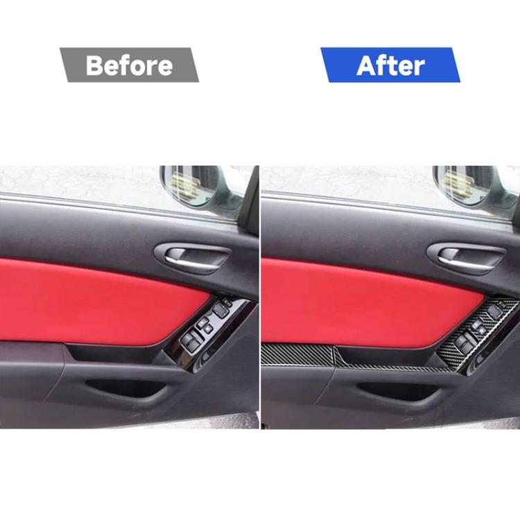 6 in 1 Car Carbon Fiber Left and Right Driving Seat Lift Decorative Sticker for Mazda RX8 2004-2008, Left Drive High-configured, Left and Right Driving Seat Lift, Left Drive High-configured – Durable Build, Easy to Use