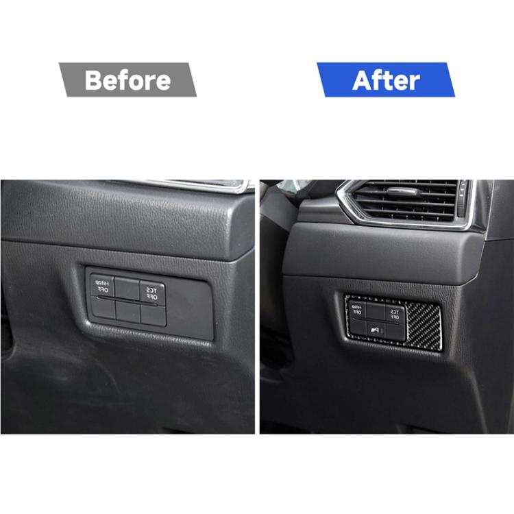 Car Carbon Fiber Headlight Panel Decorative Sticker for Mazda CX-5 2017-2018, Right Drive, Headlight Panel, Right Drive – Durable Build, Easy to Use