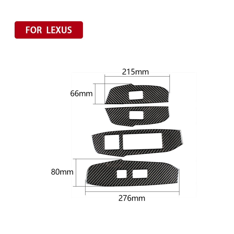 Car Carbon Fiber Window Glass Lift Decorative Sticker for Lexus NX200 / 200t / 300h 2014-2021, Right Drive, Window Glass Lift, Right Drive – Durable Build, Easy to Use