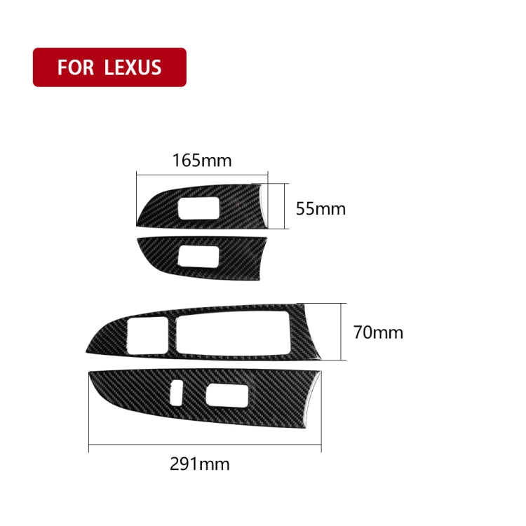 Car Carbon Fiber Window Glass Lift Decorative Sticker for Lexus IS250 300 350C 2006-2012, Right Drive, Window Glass Lift, Right Drive – Durable Build, Easy to Use