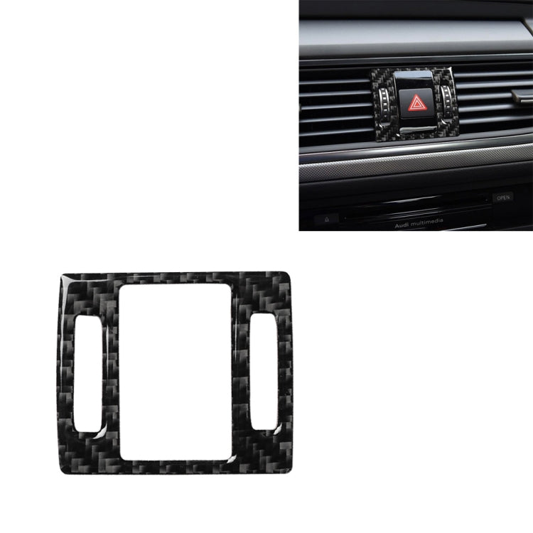Car Carbon Fiber Warning Light Decorative Sticker for Audi A6 S6 C7 A7 S7 4G8 2012-2018, Left and Right Drive Universal, Warning Light Warning Light