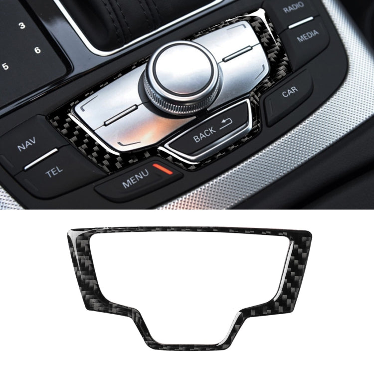 Car Carbon Fiber Multimedia Panel Decorative Sticker for Audi A6 S6 C7 A7 S7 4G8 2012-2018, Left and Right Drive Universal, Multimedia Panel Multimedia Panel