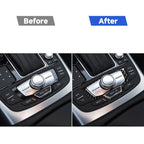 Car Carbon Fiber Multimedia Panel Decorative Sticker for Audi A6 S6 C7 A7 S7 4G8 2012-2018, Left and Right Drive Universal, Multimedia Panel